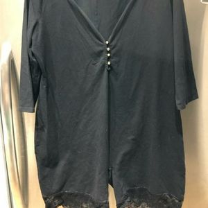 Fashion Nova Blk plus size onesie